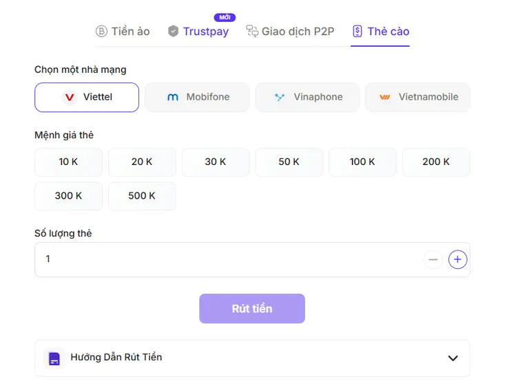Rút tiền bằng thẻ cảo tại Bin88 một trong những phương thức được ưu tiên lựa chọn.