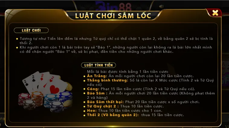 Khám Phá Thế Giới Đặt Cược Sâm Lốc Tại Bin88 Với Tỷ Lệ Thưởng Lớn