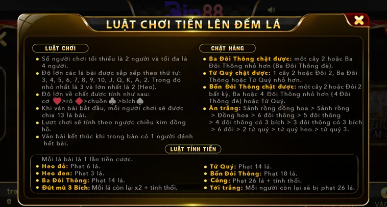 Trải Nghiệm Đỉnh Cao Tiến Lên Đếm Lá Tại Bin88 Với Tỷ Lệ Thắng Lớn Mỗi Ngày