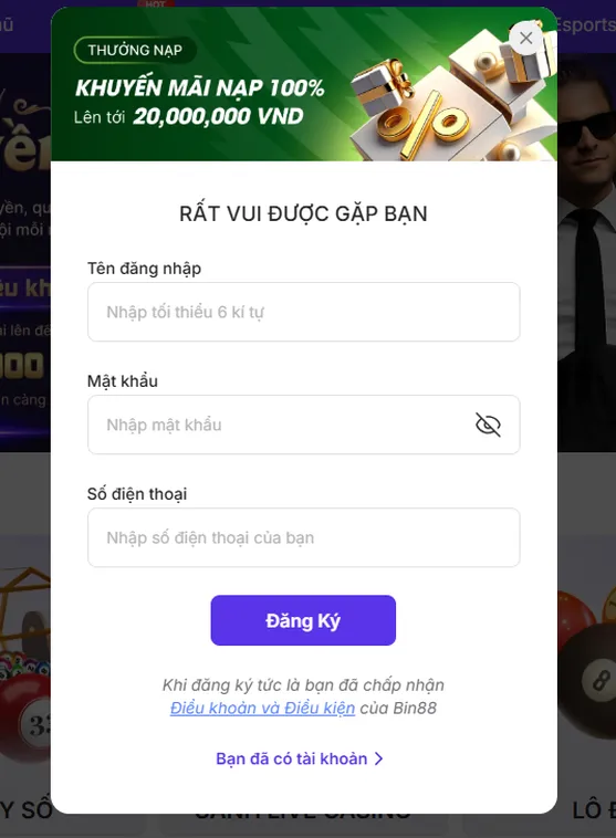 Hướng Dẫn Đăng Ký Bin88 Tài Khoản Chính Chủ Để Nhận Ngay Quà Tặng Khủng